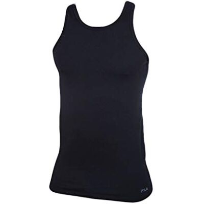 FILA Herren Rundhals Tank Top FU5033 MAN Round Neck Tank TOP 200 XXL, 200 Black, XXL, FU5033 FILA Herren Rundhals Tank Top FU5033 MAN Round Neck Tank TOP 200 XXL, 200 Black, XXL, FU5033