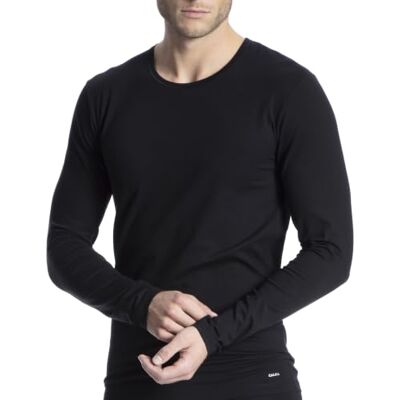 CALIDA Cotton Code Langarmshirt Herren schwarz 50 CALIDA Cotton Code Langarmshirt Herren schwarz 50