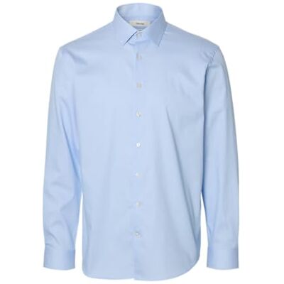SELECTED MEN Herren Slhreg-Performance Shirt Ls Noos, Light Blue, Medium SELECTED MEN Herren Slhreg-Performance Shirt Ls Noos, Light Blue, Medium
