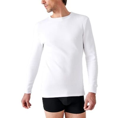 Damart Herren Langärmliges, aufgerauter Molton Thermolactyl T-Shirt, WEIß, XL Damart Herren Langärmliges, aufgerauter Molton Thermolactyl T-Shirt, WEIß, XL