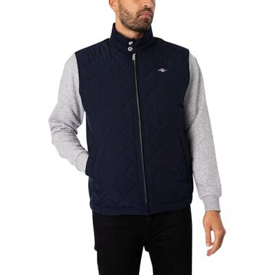 GANT Herren Quilted Windcheater Vest Weste, Evening Blue, XS EU GANT Herren Quilted Windcheater Vest Weste, Evening Blue, XS EU