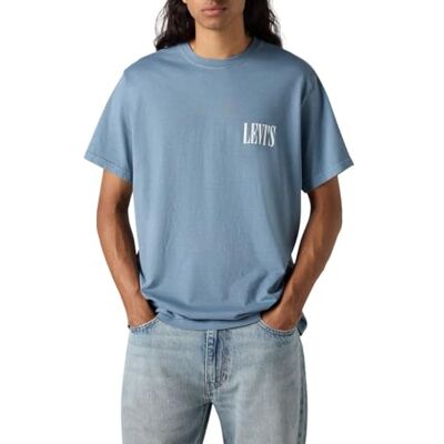Levi's Ss Relaxed Fit Tee Ssnl Serif Logo Steam Levi's Ss Relaxed Fit Tee Ssnl Serif Logo Steam