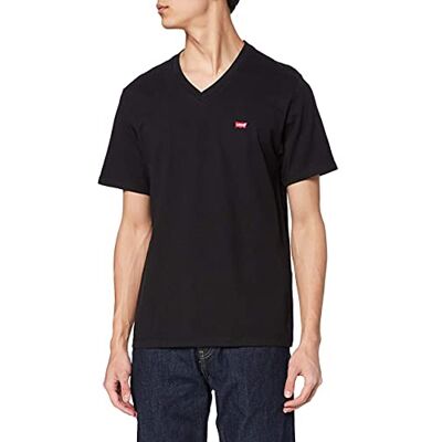 Levi's Herren Original Housemark V-Neck T-Shirt, Mineral Black, S Levi's Herren Original Housemark V-Neck T-Shirt, Mineral Black, S