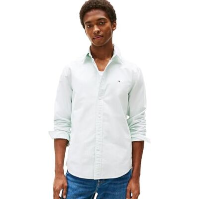 Tommy Hilfiger Langärmeliges Oxford-Hemd, Normale Passform, Herrenhemden, Button-Down-Shirts, auch erhältlich in Big und Tall, Fort Green/White, XL Tommy Hilfiger Langärmeliges Oxford-Hemd, Normale Passform, Herrenhemden, Button-Down-Shirts, auch erhältlich in Big und Tall, Fort Green/White, XL
