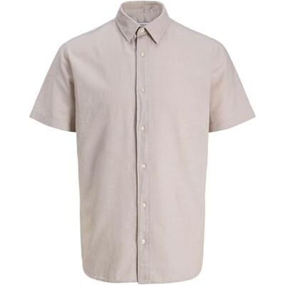 JACK & JONES Jjebreeze Linen Blend Shirt S/S Sn Pls Plus Size JACK & JONES Jjebreeze Linen Blend Shirt S/S Sn Pls Plus Size