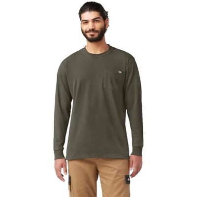 Dickies Big and Tall Herren-Sweater, mit Langen Armen und Rundhalsausschnitt, schwer, Moosgrün, XL Dickies Big and Tall Herren-Sweater, mit Langen Armen und Rundhalsausschnitt, schwer, Moosgrün, XL