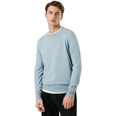 Pepe Jeans Andre Crew Neck Strick, Blau (Blau Waschung), XL Herren, Blau (Blau Washe), X-Large Pepe Jeans Andre Crew Neck Strick, Blau (Blau Waschung), XL Herren, Blau (Blau Washe), X-Large
