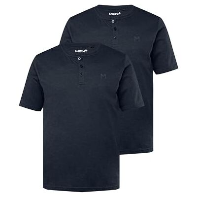 Men Plus Herren große Größen Übergrößen Menswear L-8XL Men+ Henley, 2er-Pack, Basic, Halbarm, Rundhals, bis 8 XL Navy blau 4XL 836379130-4XL Men Plus Herren große Größen Übergrößen Menswear L-8XL Men+ Henley, 2er-Pack, Basic, Halbarm, Rundhals, bis 8 XL Navy blau 4XL 836379130-4XL