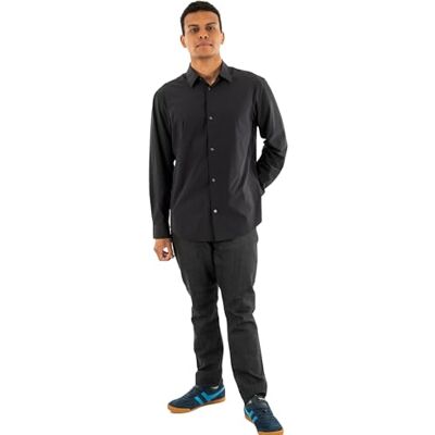 Armani Exchange Men's Essential, down Side Logo Lettering Patch Shirt, Blue, XXL Armani Exchange Men's Essential, down Side Logo Lettering Patch Shirt, Blue, XXL