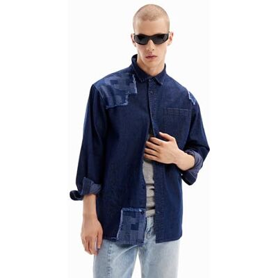 Desigual Men's Man Template T-Shirt, Blue, XXL Desigual Men's Man Template T-Shirt, Blue, XXL