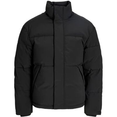 JACK & JONES Herren Jacke Pufferjacke Steppjacke JJESOHO Puffer Collar AW26 SN, Farbe:Schwarz, Größe:S, Artikel:-black JACK & JONES Herren Jacke Pufferjacke Steppjacke JJESOHO Puffer Collar AW26 SN, Farbe:Schwarz, Größe:S, Artikel:-black