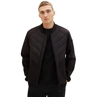 TOM TAILOR Denim Herren Hybrid Steppjacke mit Bomberkragen TOM TAILOR Denim Herren Hybrid Steppjacke mit Bomberkragen