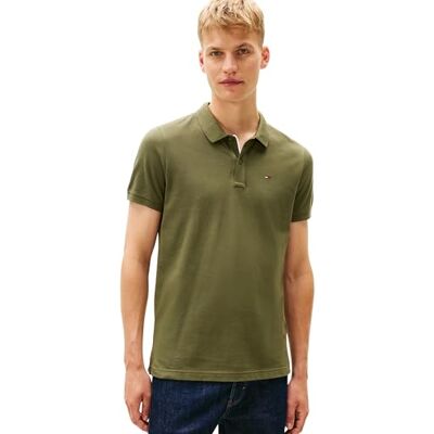 Tommy Jeans Herren Poloshirt Kurzarm Slim Placket Slim Fit, Grün (Dark Greenery), XS Tommy Jeans Herren Poloshirt Kurzarm Slim Placket Slim Fit, Grün (Dark Greenery), XS