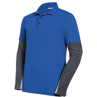Uvex Cut Nanoflex Herren-Arbeitsshirt Blaues Männer-Poloshirt Ärmel mit Schnittschutz-Stufe 5 S Uvex Cut Nanoflex Herren-Arbeitsshirt Blaues Männer-Poloshirt Ärmel mit Schnittschutz-Stufe 5 S