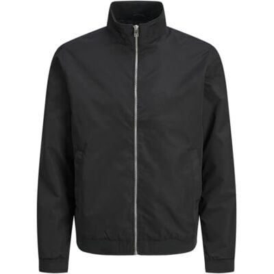 JACK & JONES Herren Jjroy Harrington Bomber Bomberjacke, Schwarz, S JACK & JONES Herren Jjroy Harrington Bomber Bomberjacke, Schwarz, S