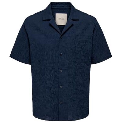 Only & Sons Herren Onseye Resort Seers 0009 Shirt Noos, Navy Blazer, XL Only & Sons Herren Onseye Resort Seers 0009 Shirt Noos, Navy Blazer, XL