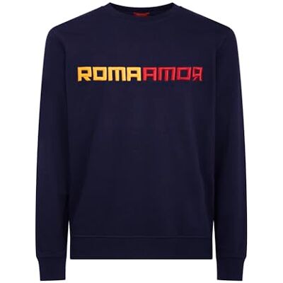 AS Roma NICOMAX Unisex Rm Sweatshirt, blau, XL AS Roma NICOMAX Unisex Rm Sweatshirt, blau, XL