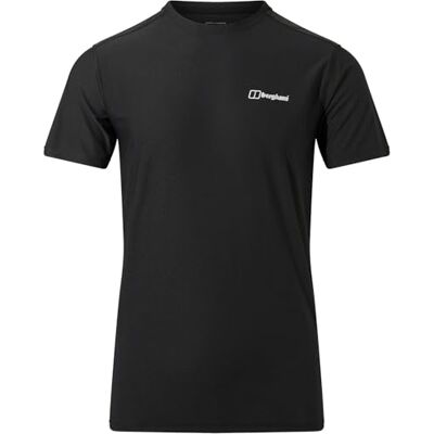 Berghaus Herren 24/7 Kurzärmeliges Baselayer-Funktions-T-Shirt mit Rundhalsausschnitt T-Shirt, Schwarz/Schwarz, S Berghaus Herren 24/7 Kurzärmeliges Baselayer-Funktions-T-Shirt mit Rundhalsausschnitt T-Shirt, Schwarz/Schwarz, S