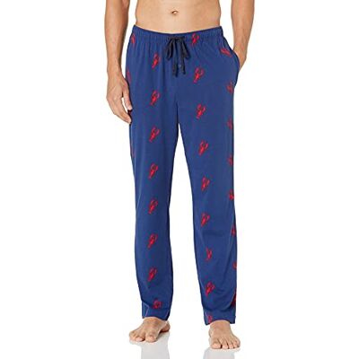 Nautica Herren Weich gewebte Schlafanzughose aus 100% Baumwolle, elastischer Bund Pyjamahose, Blauer Hummer, L Nautica Herren Weich gewebte Schlafanzughose aus 100% Baumwolle, elastischer Bund Pyjamahose, Blauer Hummer, L