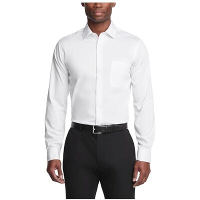 Van Heusen Herren Dress Shirt Regular Fit Ultra Wrinkle Free Flex Collar Stretch Solid Klassisches Hemd, Weiss/opulenter Garten, 43 cm-44 cm Hals 91 cm-94 cm Ärmel Van Heusen Herren Dress Shirt Regular Fit Ultra Wrinkle Free Flex Collar Stretch Solid Klassisches Hemd, Weiss/opulenter Garten, 43 cm-44 cm Hals 91 cm-94 cm Ärmel