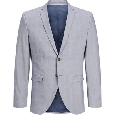 JACK & JONES Herren Jprsolaris Check Blazer Sn Anzugsjacke, Troposphere/Checks:super Slim Fit, 48 JACK & JONES Herren Jprsolaris Check Blazer Sn Anzugsjacke, Troposphere/Checks:super Slim Fit, 48