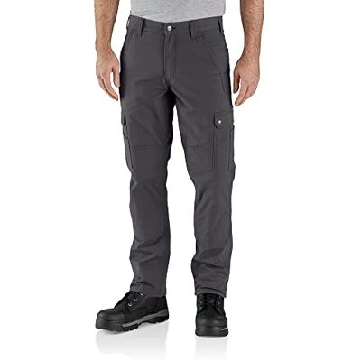 Carhartt Herren Arbeitshose Ripstop Cargo Fleece Lined, Farbe:Shadow, Farbe:Greige, 38L32 Carhartt Herren Arbeitshose Ripstop Cargo Fleece Lined, Farbe:Shadow, Farbe:Greige, 38L32