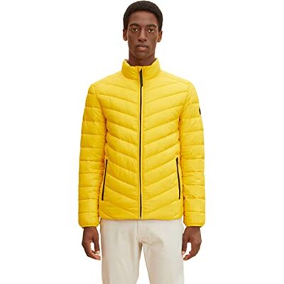 TOM TAILOR Herren Lightweight Steppjacke, Modern, 30028 Pleasant Yellow, S TOM TAILOR Herren Lightweight Steppjacke, Modern, 30028 Pleasant Yellow, S