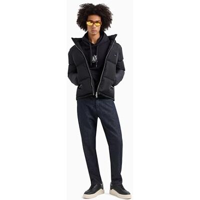 Armani Exchange Men's, Icon Project, Embroidered Logo Hooded Sweatshirt, Deep Navy, L Armani Exchange Men's, Icon Project, Embroidered Logo Hooded Sweatshirt, Deep Navy, L