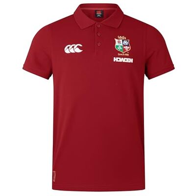 Canterbury Herren Pique Polo Shirt Cotton Blend Official British & Irish Lions Licensed Product Polohemd, Rote Dahlie, M Canterbury Herren Pique Polo Shirt Cotton Blend Official British & Irish Lions Licensed Product Polohemd, Rote Dahlie, M