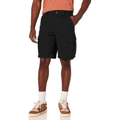 Amazon Herren 25cm Cargo-Shorts in klassischer Passform (erhältlich in Big & Tall), Schwarz, 40W Amazon Herren 25cm Cargo-Shorts in klassischer Passform (erhältlich in Big & Tall), Schwarz, 40W