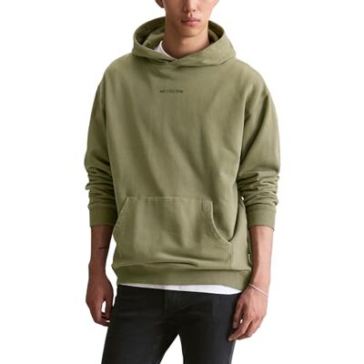 Marc O' Polo Marc OߴPolo Denim Herren Hoodie mit Logo-Print Relaxed Fit, Grün (Oak Ash), S Marc O' Polo Marc OߴPolo Denim Herren Hoodie mit Logo-Print Relaxed Fit, Grün (Oak Ash), S