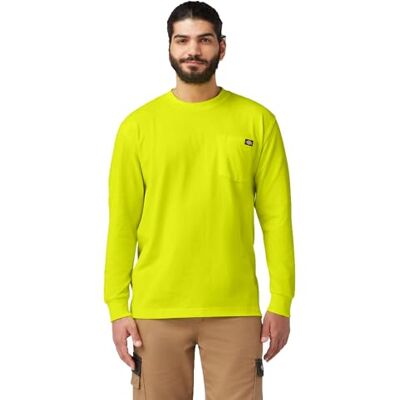 Dickies Big and Tall Herren-Sweater, mit Langen Armen und Rundhalsausschnitt, schwer, hellgelb, XL Dickies Big and Tall Herren-Sweater, mit Langen Armen und Rundhalsausschnitt, schwer, hellgelb, XL