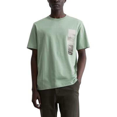 Marc O' Polo Herren T-Shirt aus Bio-Baumwolle Regular Fit, Grün (Luscious Moss), S Marc O' Polo Herren T-Shirt aus Bio-Baumwolle Regular Fit, Grün (Luscious Moss), S