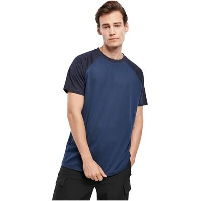 Urban Classics Herren Raglan Contrast Tee darkblue/midnightnavy, 2XL Urban Classics Herren Raglan Contrast Tee darkblue/midnightnavy, 2XL