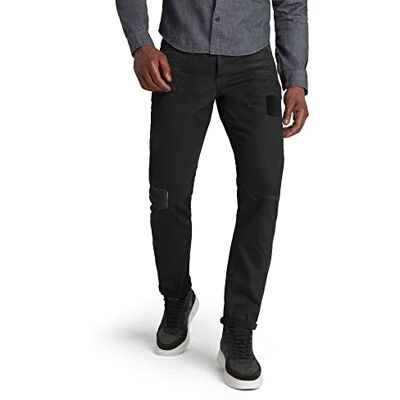 G-STAR RAW Herren A-STAQ Tapered Jeans, Schwarz (Jet Black Rescue Patch Restored D20005-C526-C770), 27W / 32L G-STAR RAW Herren A-STAQ Tapered Jeans, Schwarz (Jet Black Rescue Patch Restored D20005-C526-C770), 27W / 32L