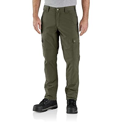 Carhartt Herren Arbeitshose Ripstop Cargo Fleece Lined, Farbe:Basil, 38L34 Carhartt Herren Arbeitshose Ripstop Cargo Fleece Lined, Farbe:Basil, 38L34