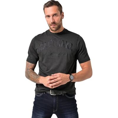 JP 1880 Herren große Größen Übergrößen Menswear L-8XL T-Shirt, Halbarm, Vintage-Look, Brustprint schwarz 3XL 844462100-3XL JP 1880 Herren große Größen Übergrößen Menswear L-8XL T-Shirt, Halbarm, Vintage-Look, Brustprint schwarz 3XL 844462100-3XL