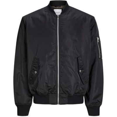 JACK & JONES Herren Jjocean Bomber Bomberjacke, Schwarz, M JACK & JONES Herren Jjocean Bomber Bomberjacke, Schwarz, M