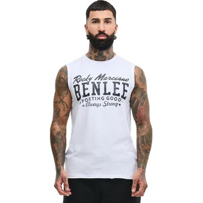 BENLEE Herren ärmelloses T-Shirt schmale Passform LASTARZA, White/Black, XXL BENLEE Herren ärmelloses T-Shirt schmale Passform LASTARZA, White/Black, XXL
