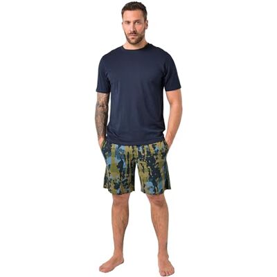 JP 1880 Herren große Größen Übergrößen Menswear L-8XL Schlafanzug, Homewear, T-Shirt, gemusterte Hose Navy blau 7XL 844071130-7XL JP 1880 Herren große Größen Übergrößen Menswear L-8XL Schlafanzug, Homewear, T-Shirt, gemusterte Hose Navy blau 7XL 844071130-7XL