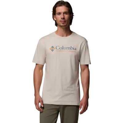 Columbia CSC Basic Logo Kurzarm-T-Shirt, Bio-Baumwolle, Komfortstretch, Gerippter Kragen, Grafikdesign Herren Columbia CSC Basic Logo Kurzarm-T-Shirt, Bio-Baumwolle, Komfortstretch, Gerippter Kragen, Grafikdesign Herren
