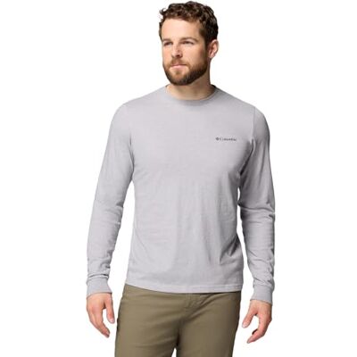 Columbia Herren CSC Seasonal Logo Long Sleeve Tee Langarm T-Shirt Gray Hthr Meadowland XS Columbia Herren CSC Seasonal Logo Long Sleeve Tee Langarm T-Shirt Gray Hthr Meadowland XS