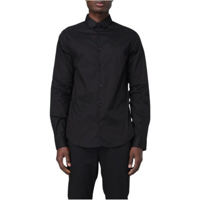 Armani Exchange Men's Popeline Stretch Black,S Armani Exchange Men's Popeline Stretch Black,S