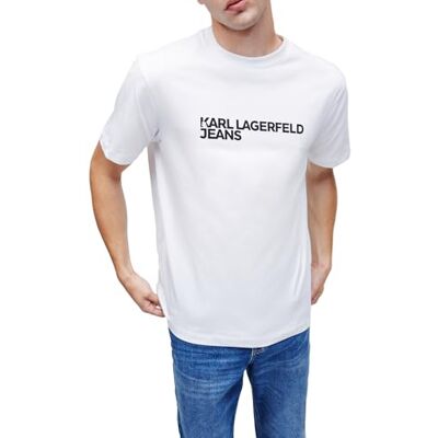 KARL LAGERFELD JEANS Herren Regular Short Sleeve T-Shirt White S KARL LAGERFELD JEANS Herren Regular Short Sleeve T-Shirt White S