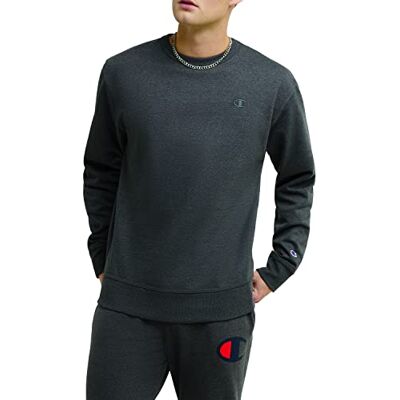 Champion Herren Powerblend Pullover Sweatshirt, Dunkelgrau, S EU Champion Herren Powerblend Pullover Sweatshirt, Dunkelgrau, S EU