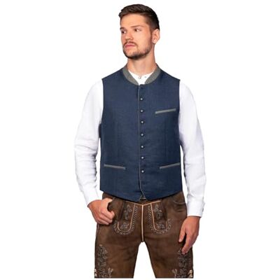 Edelnice Trachtenmode elegante Trachten Weste Christian aus Wolle in grau Edelnice Trachtenmode elegante Trachten Weste Christian aus Wolle in grau
