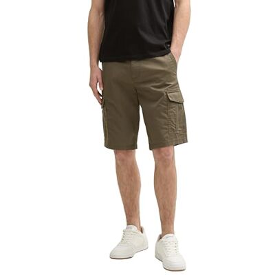 TOM TAILOR Herren 1044709 Bermuda Shorts, 37215 Olive Triangle Print, 30 EU TOM TAILOR Herren 1044709 Bermuda Shorts, 37215 Olive Triangle Print, 30 EU