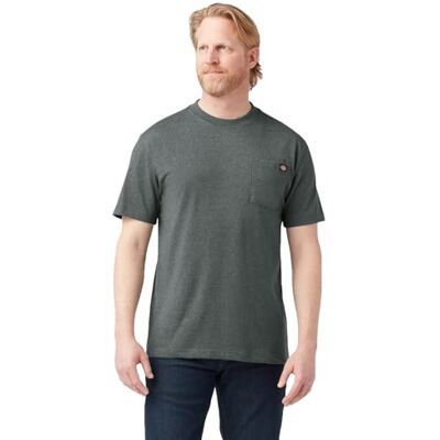Dickies Herren Schweres Rundhalsausschnitt, Kurzärmelig, Groß T-Shirt, Hunter Green Heather, XX-Large Hoch Dickies Herren Schweres Rundhalsausschnitt, Kurzärmelig, Groß T-Shirt, Hunter Green Heather, XX-Large Hoch