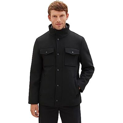TOM TAILOR Herren 2-in-1 Wollmantel mit integrierter Innenjacke TOM TAILOR Herren 2-in-1 Wollmantel mit integrierter Innenjacke