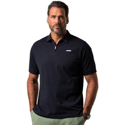 JP 1880 Herren große Größen Übergrößen Menswear L-8XL Poloshirt, Halbarm, Zipper Navy blau L 840643130-L JP 1880 Herren große Größen Übergrößen Menswear L-8XL Poloshirt, Halbarm, Zipper Navy blau L 840643130-L